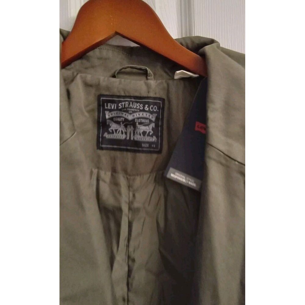 Levi Strauss & Co. Vintage Style Olive Trench Coat Classic Military Inspired‎
